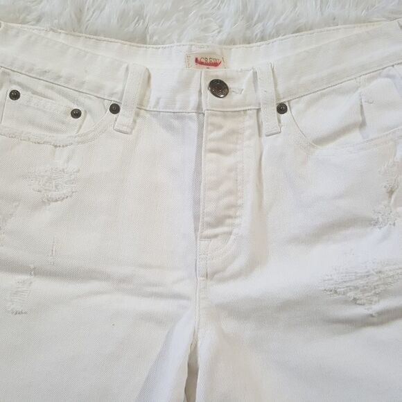J. CREW White Button Fly Jean Shorts Womens Size 27 - Picture 4 of 7